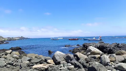 Vista hacia el mar.